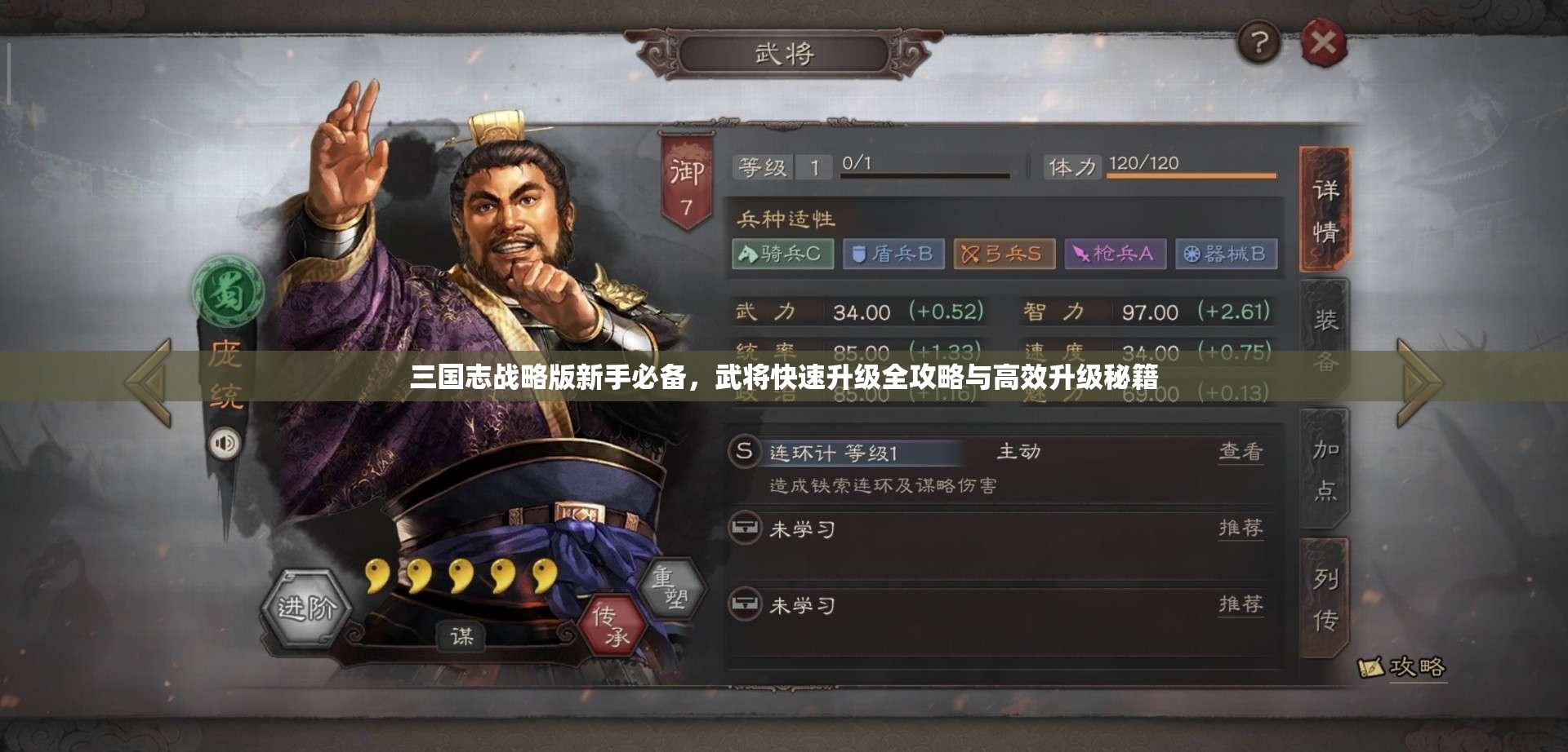 三国志战略版新手必备，武将快速升级全攻略与高效升级秘籍