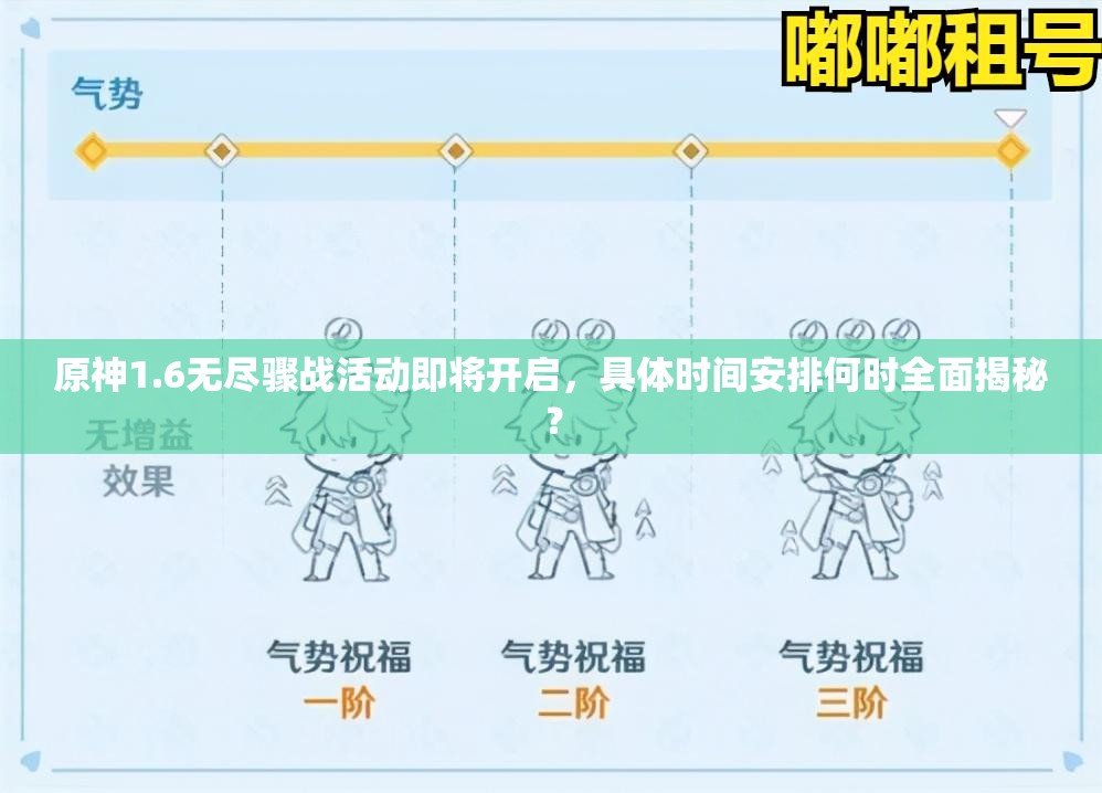 原神1.6无尽骤战活动即将开启，具体时间安排何时全面揭秘？