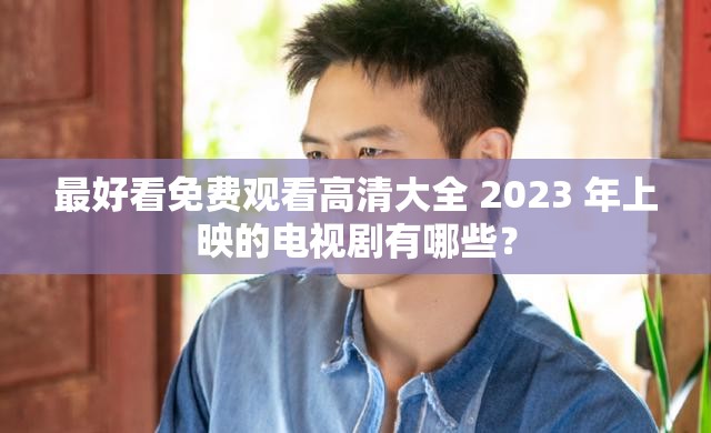 最好看免费观看高清大全 2023 年上映的电视剧有哪些？