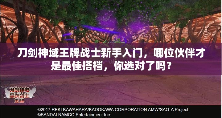 刀剑神域王牌战士新手入门，哪位伙伴才是最佳搭档，你选对了吗？