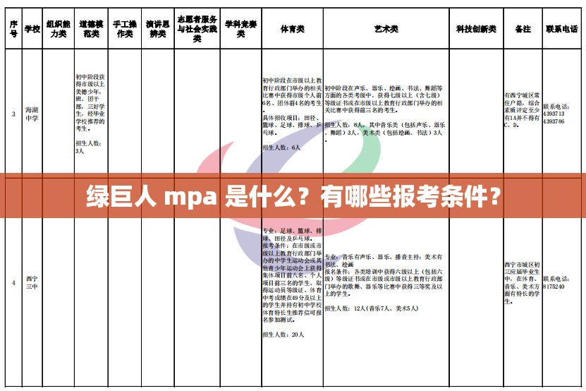 绿巨人 mpa 是什么？有哪些报考条件？