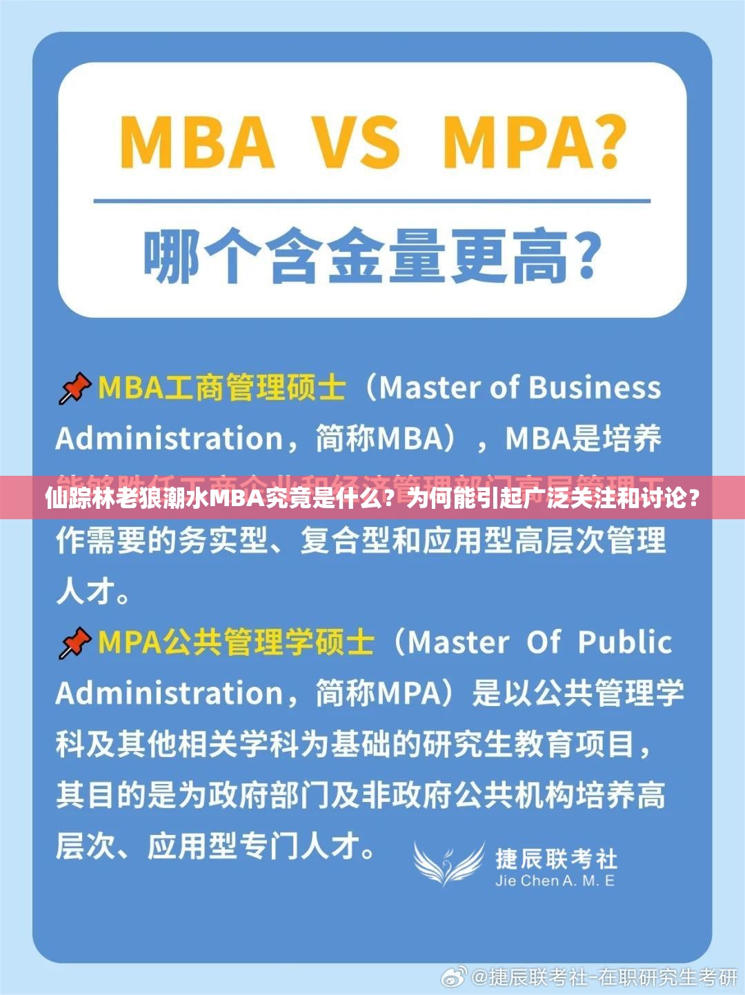 仙踪林老狼潮水MBA究竟是什么？为何能引起广泛关注和讨论？