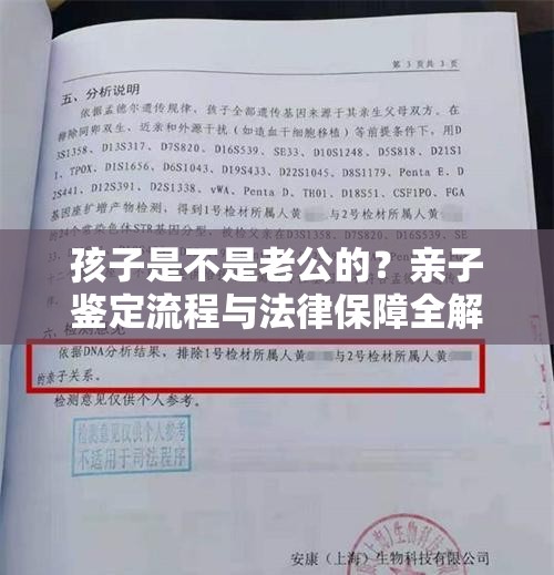 孩子是不是老公的？亲子鉴定流程与法律保障全解析