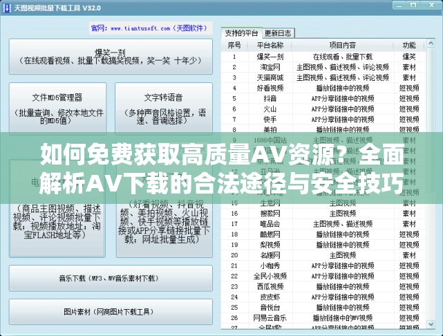 如何免费获取高质量AV资源？全面解析AV下载的合法途径与安全技巧