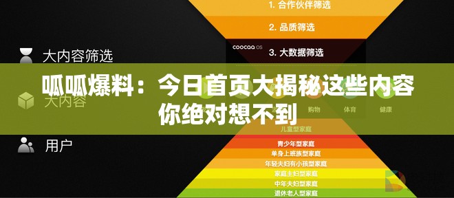 呱呱爆料：今日首页大揭秘这些内容你绝对想不到