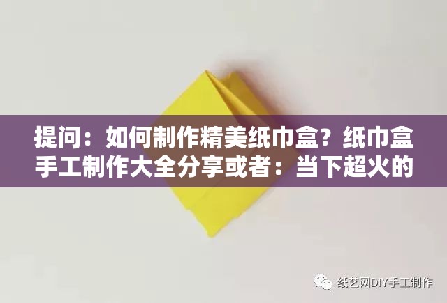 提问：如何制作精美纸巾盒？纸巾盒手工制作大全分享或者：当下超火的纸巾盒手工制作大全，你知道多少种方法？