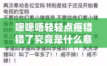 嗯嗯唔轻轻点疼错错了究竟是什么意思？引发全网好奇与探索的神秘语句